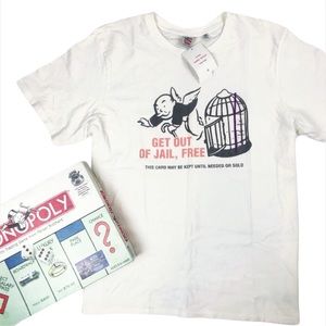 Monopoly New Get Out Of Jail Free Shirt XL Men’s